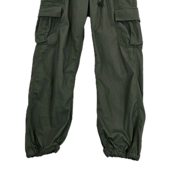 Hollister Pants Mens Medium Green Adjustable-Rise Parachute Baggy Cargo Jogger - Picture 4 of 15